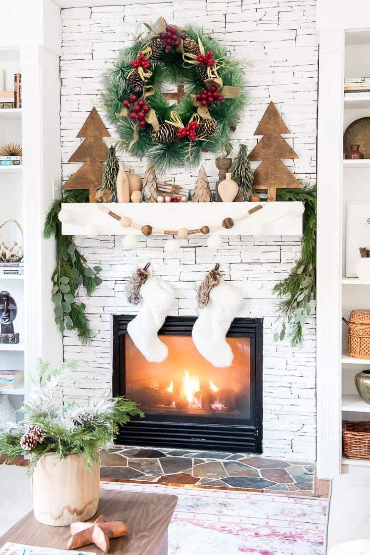 Set 12 Bacche Artificiali Natalizie Bianche - Decorazioni Per Albero, Ghirlande E Centrotavola, Plastica Resistente