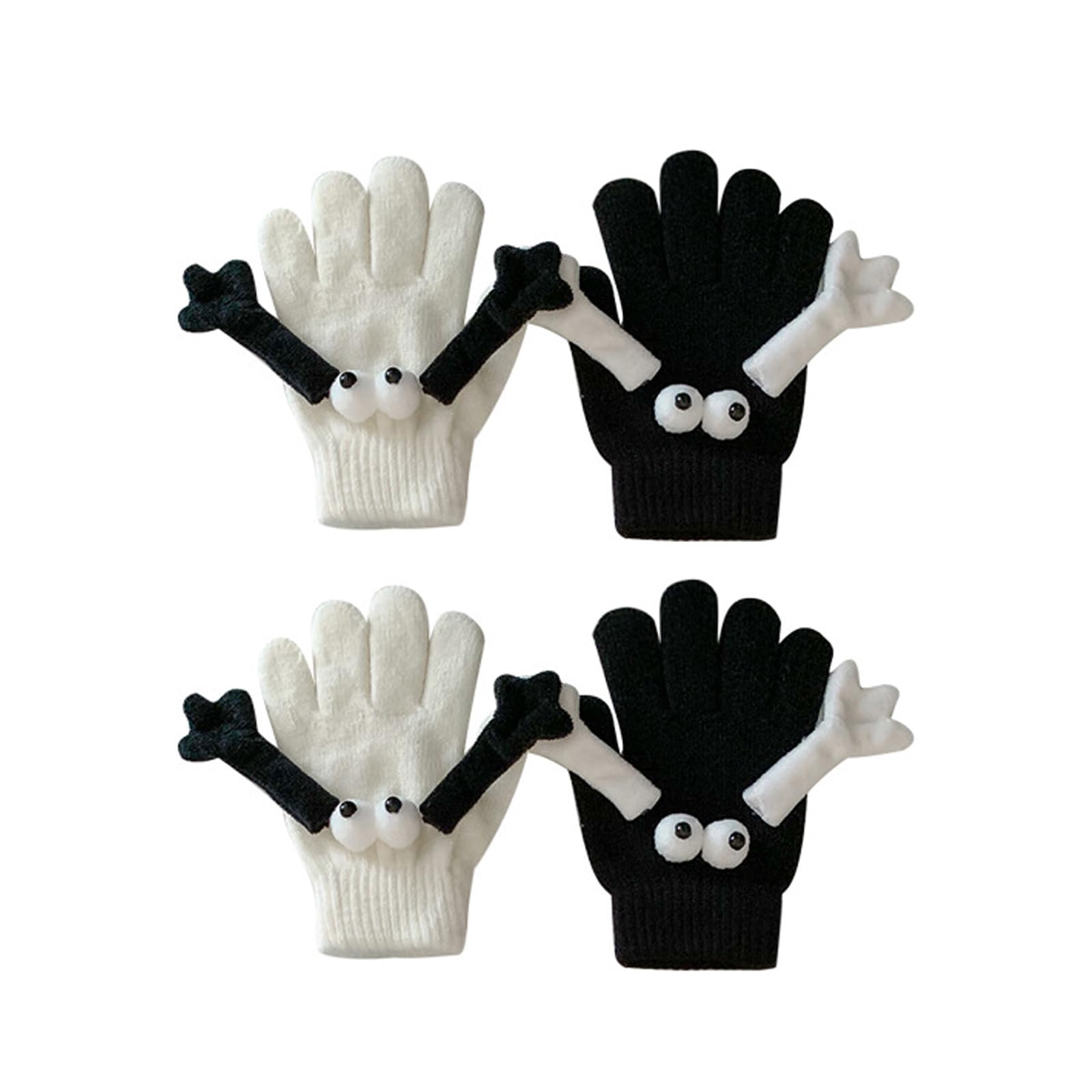 Lot 3 Gants Hiver Enfants Avec Bonnet Tactile Et Cache-Cou - 5 à 14 Ans - Garçons Filles