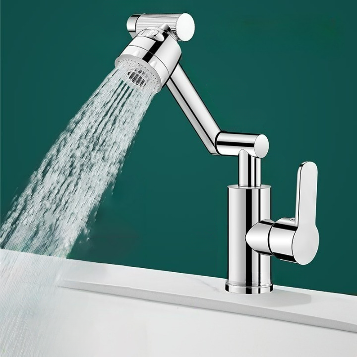 Bateria umywalkowa, bateria do ciepłej i zimnej wody, bateria łazienkowa i umywalkowa, stal nierdzewna, wąż zasilający 80 cm