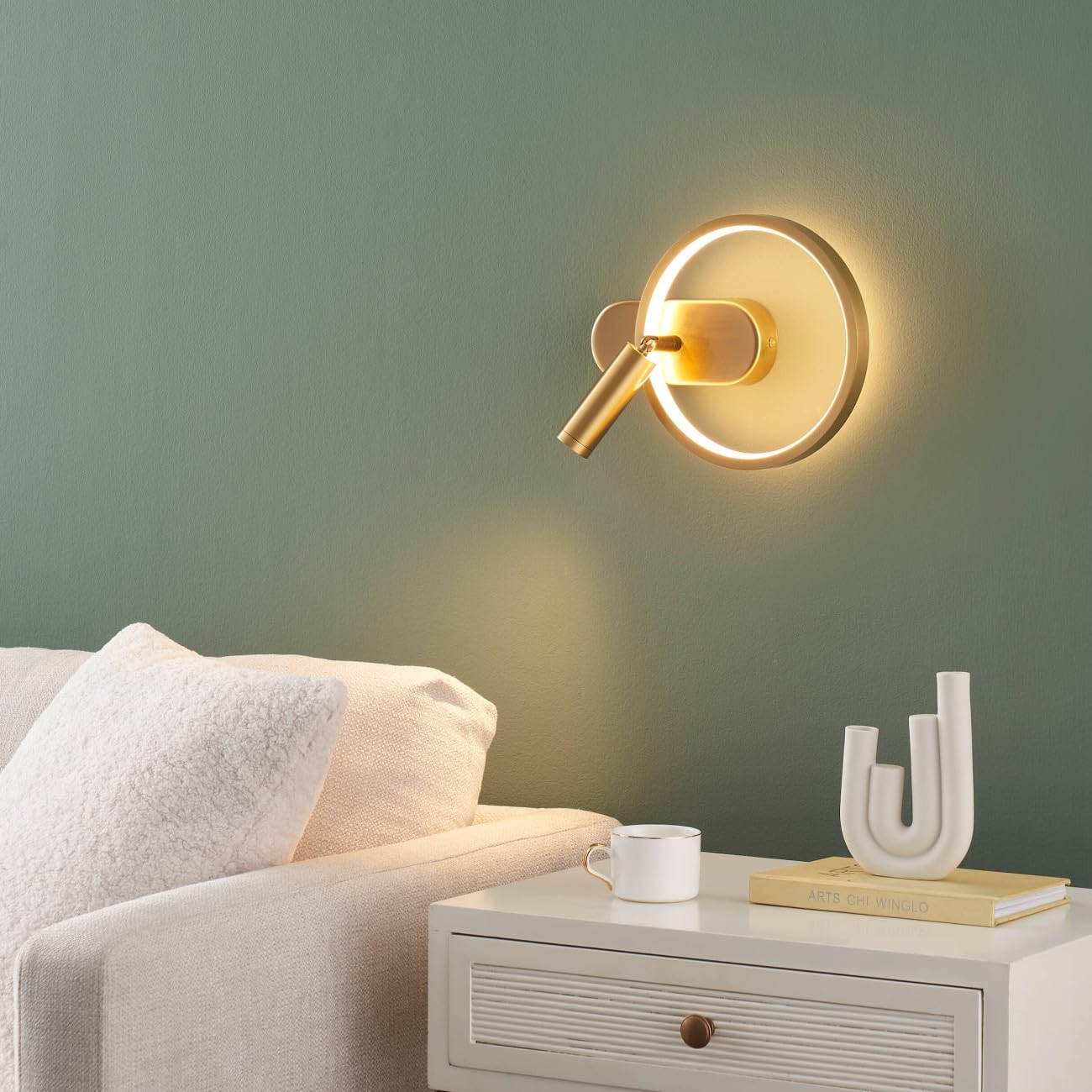 (Copper color) Générique Applique murale tout cuivre, lampe de chevet simple et minimaliste, éclairage luxueux, ambiance créative dans la chambre - 6