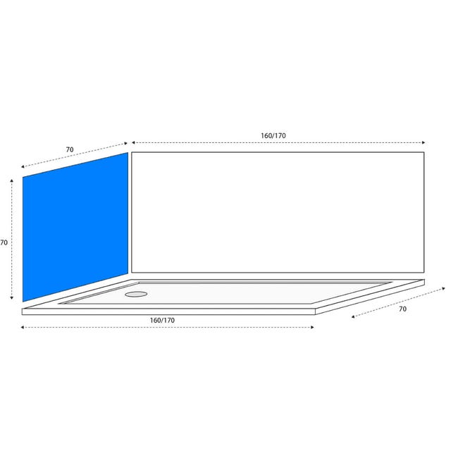 PANEL LATERAL CORTO DE ABS 70x70 cm | Leroy Merlin