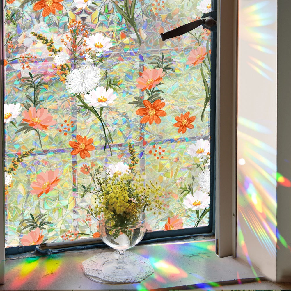 Película Decorativa Multicolor Para Ventanas – Pegatina Solar (Tinte) Hogar O Centro Comercial