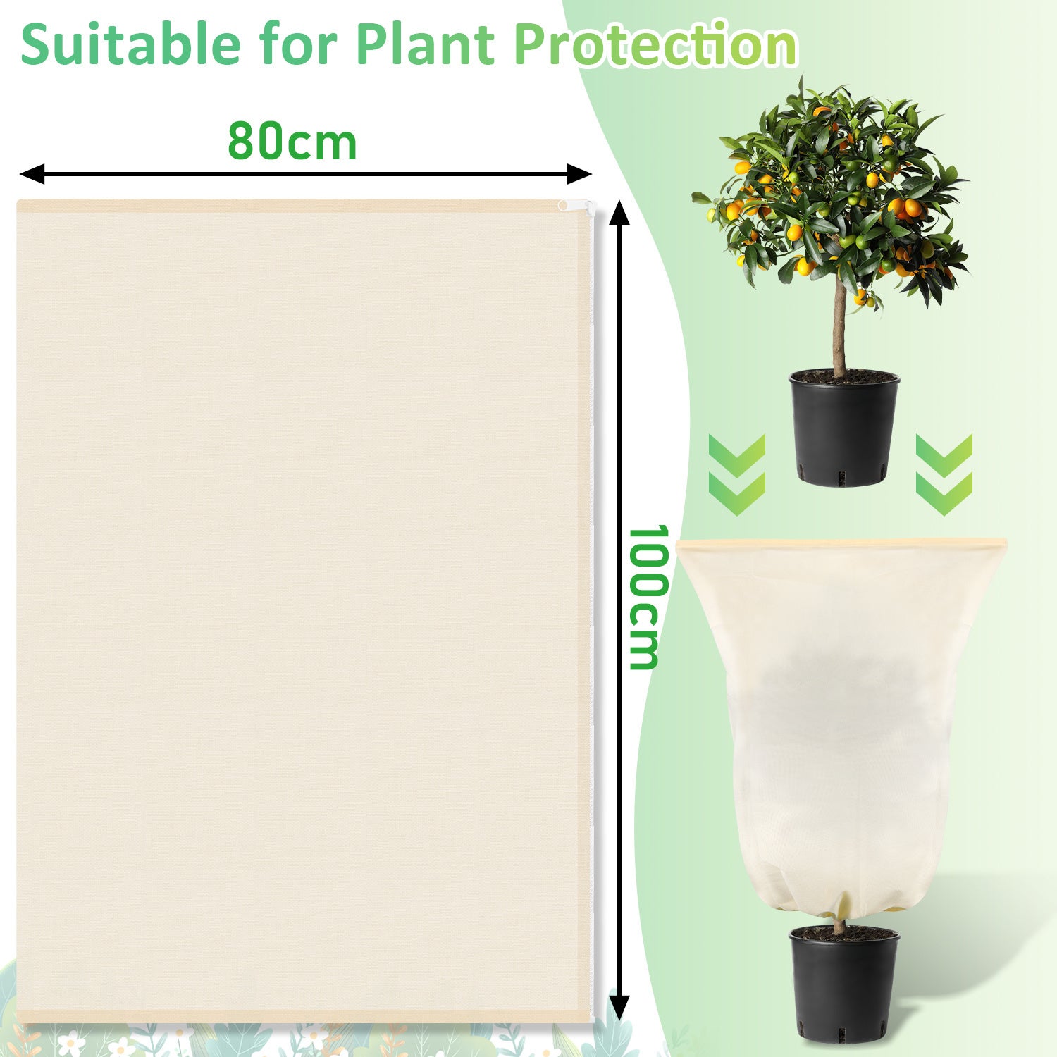 Coperture Protettive Invernali Per Piante, Confezione Da 4 Pezzi, Panno