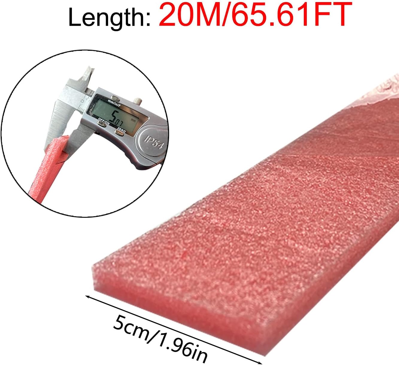 Pasek obwodowy do płytek samoprzylepnych 50 mm x 5 mm x 20 m, do jastrychu, elastyczny pasek do ogrzewania podłogowego - 2