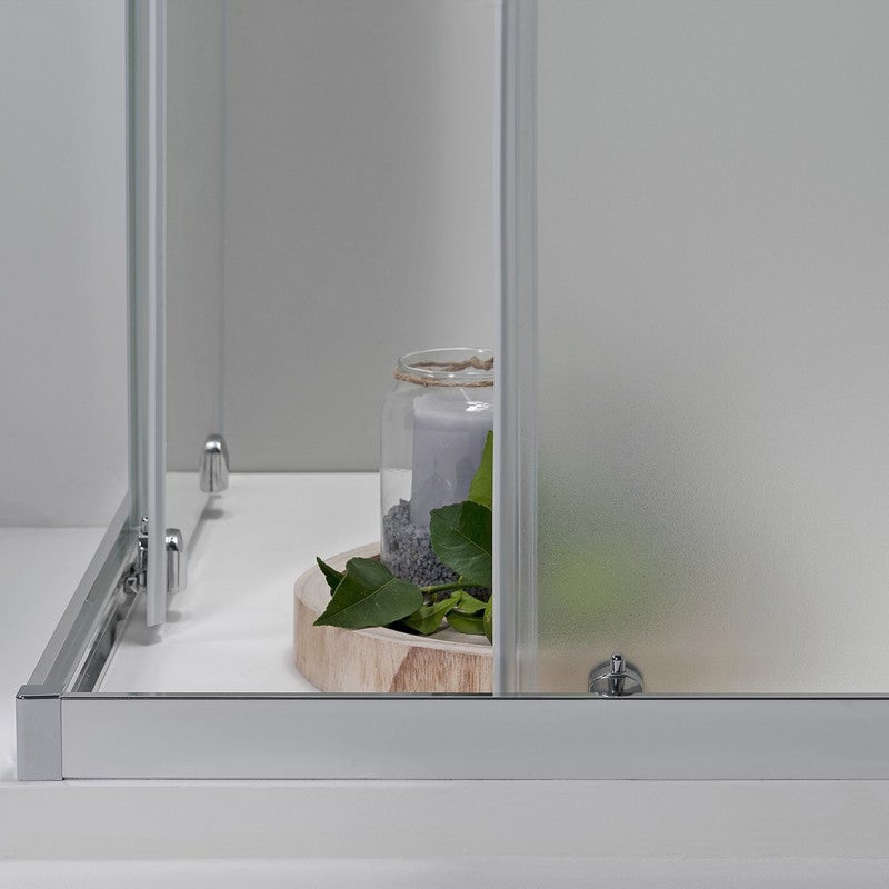 Cabina Box Doccia Angolare Elite 70 x70 Cm Scorrevole Opaco Cristallo Temperato 6 mm - 3