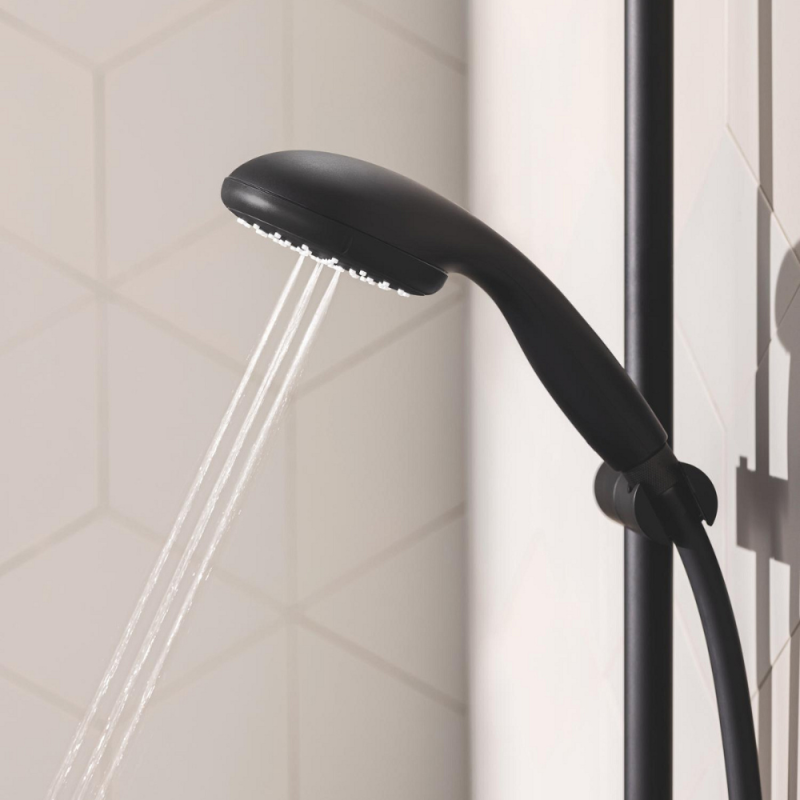 Pommeau de douche GROHE Vitalio Start 2 jets avec barre noir mat - 4