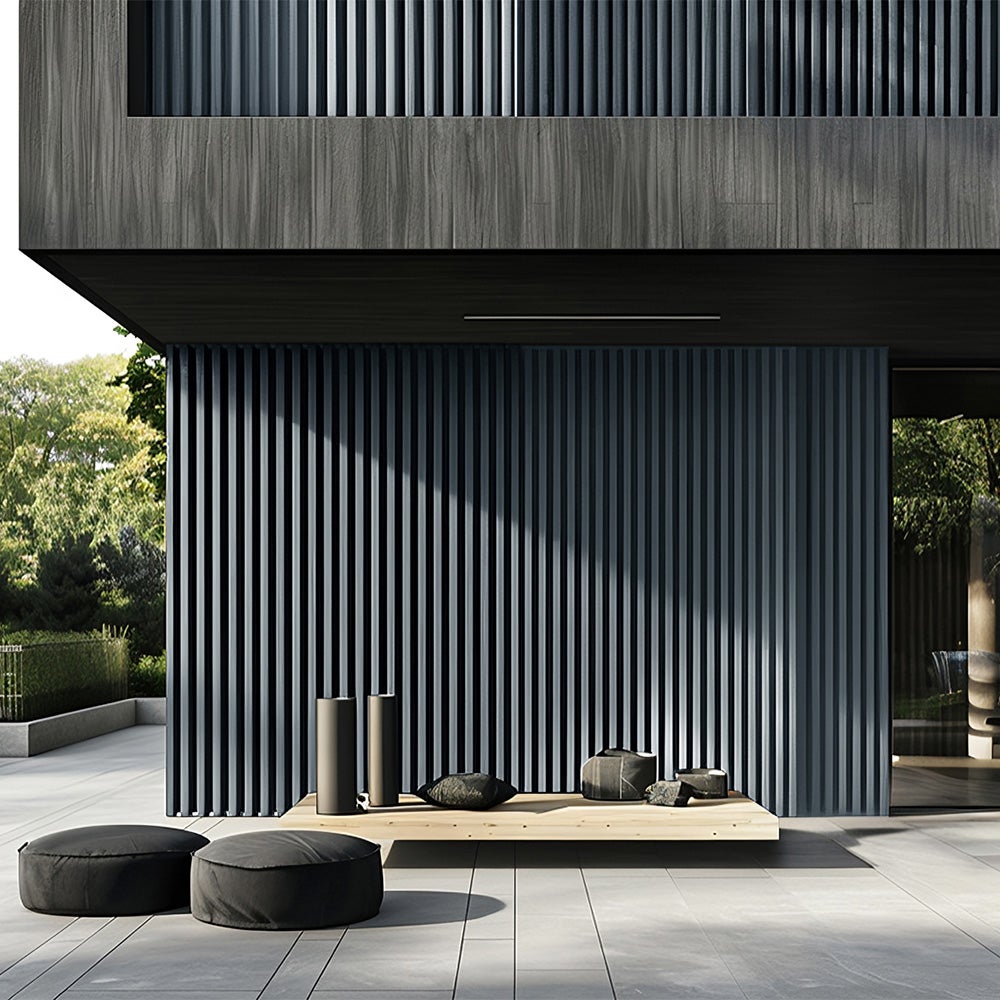 Home Deluxe - Revêtement de façade en WPC DUVAR - Couleur : gris clair, dimensions : 2 m² env. 190 x 21,9 x 2,6 cm, matériel de montage inclus I - 4