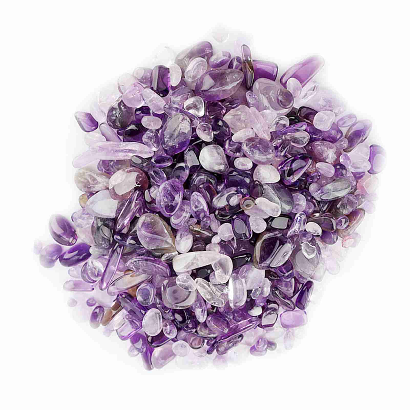 Pezzi di quarzo cristallino naturale frantumato (viola) - 9