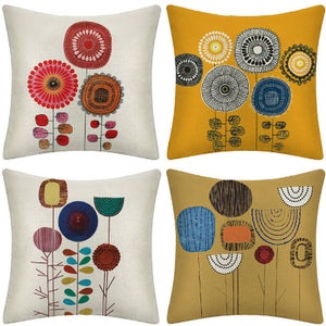 Confezione da 2 federe decorative per cuscini in stile retrò