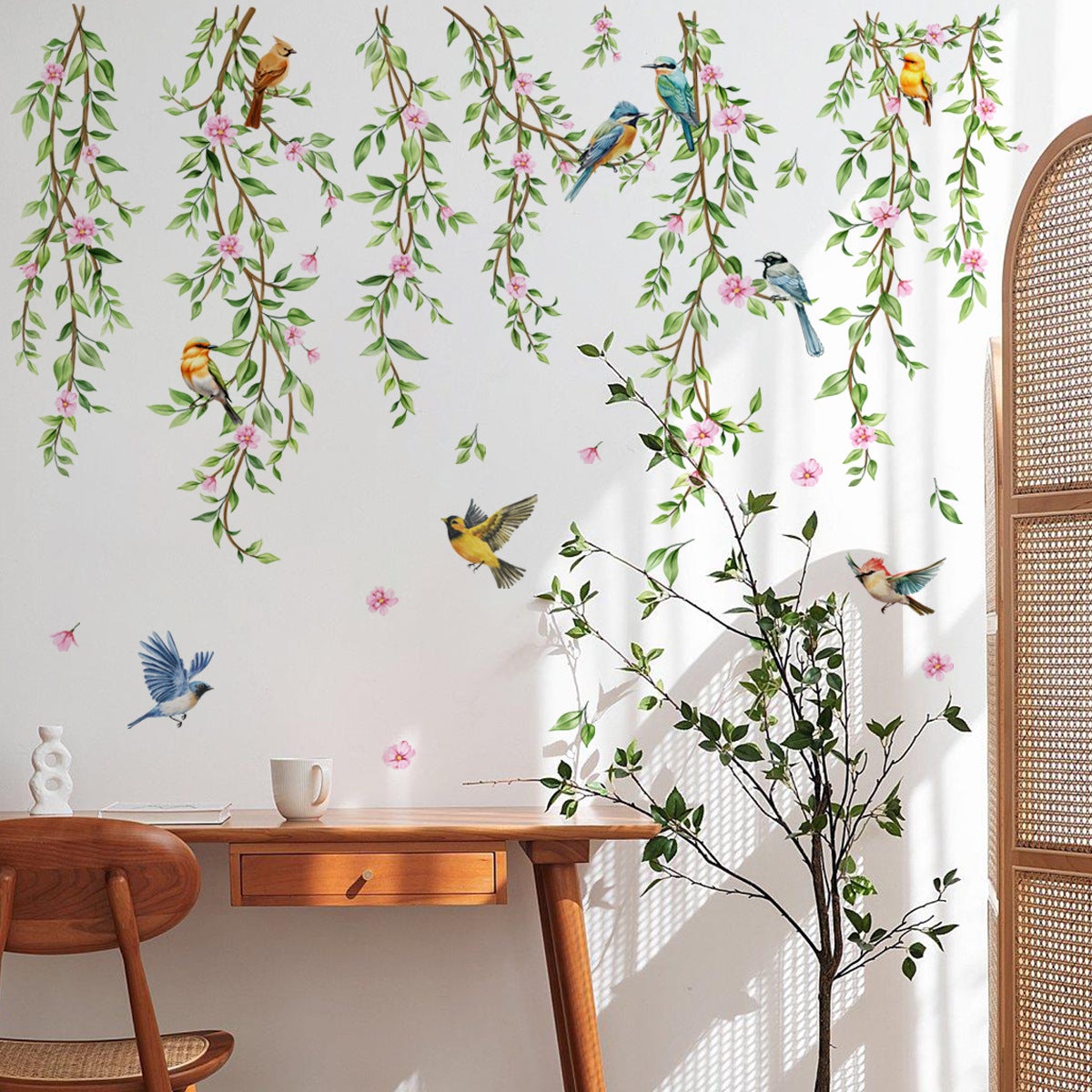 Acquista Adesivi per porte 3D con fiori di rosa, adesivi per porte in vinile, poster autoadesivi rimovibili, per soggiorno, camera da letto, bagno, ufficio in Italia a partire da 6.18