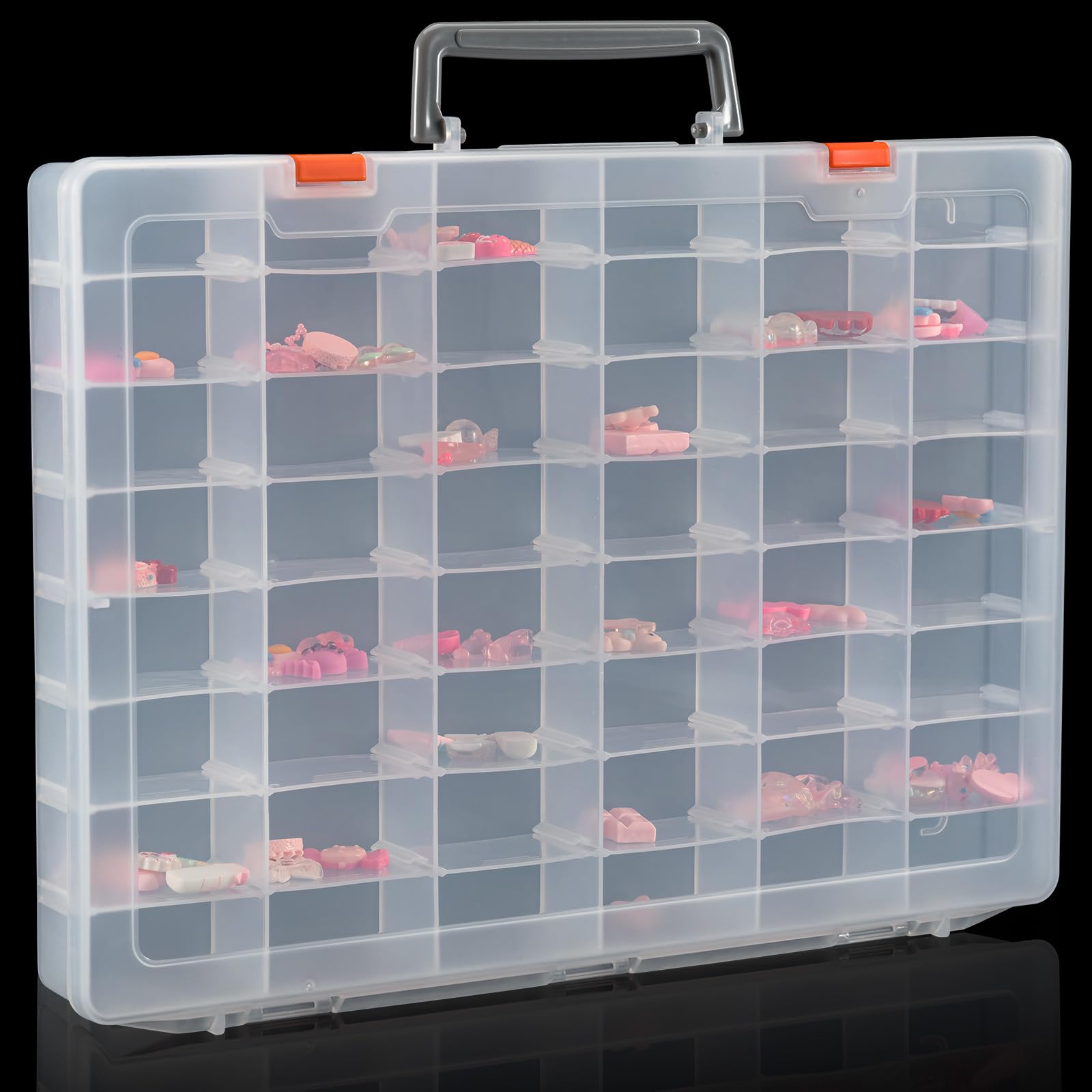 Boîte De Rangement Pour Cartes – 30x10x7cm Plastique Transparent Avec Séparateurs Amovibles