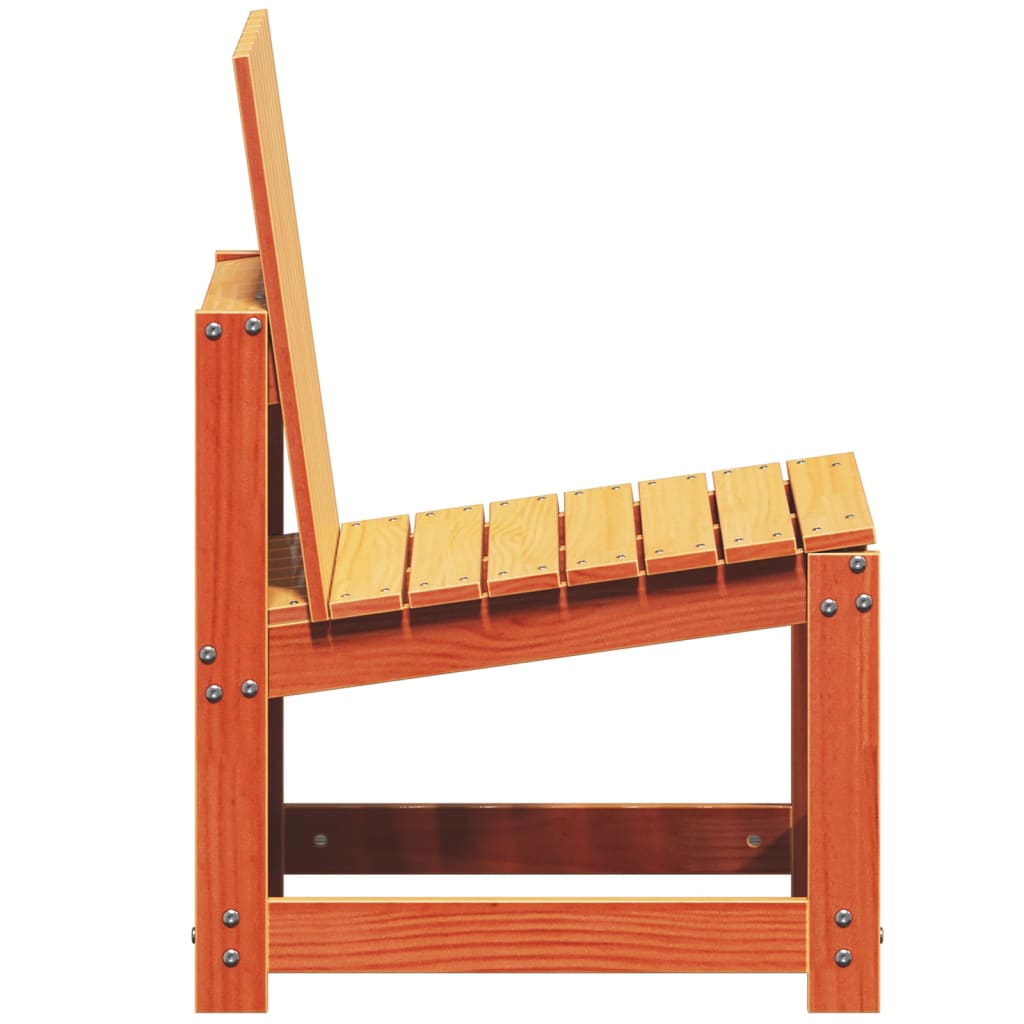 Chaise de jardin sans coussin en Bois Marron - 5