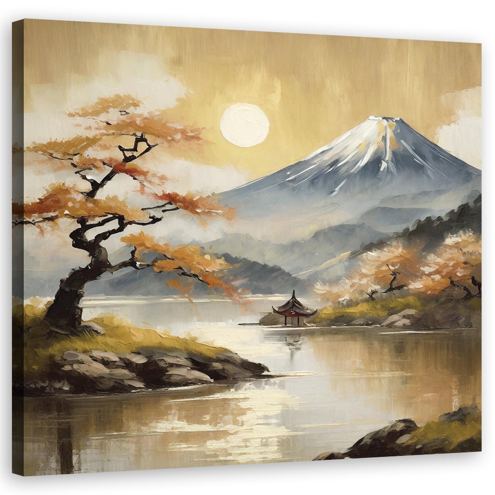 Obraz na płótnie, Krajobraz Natura Góry Japonia 50x50