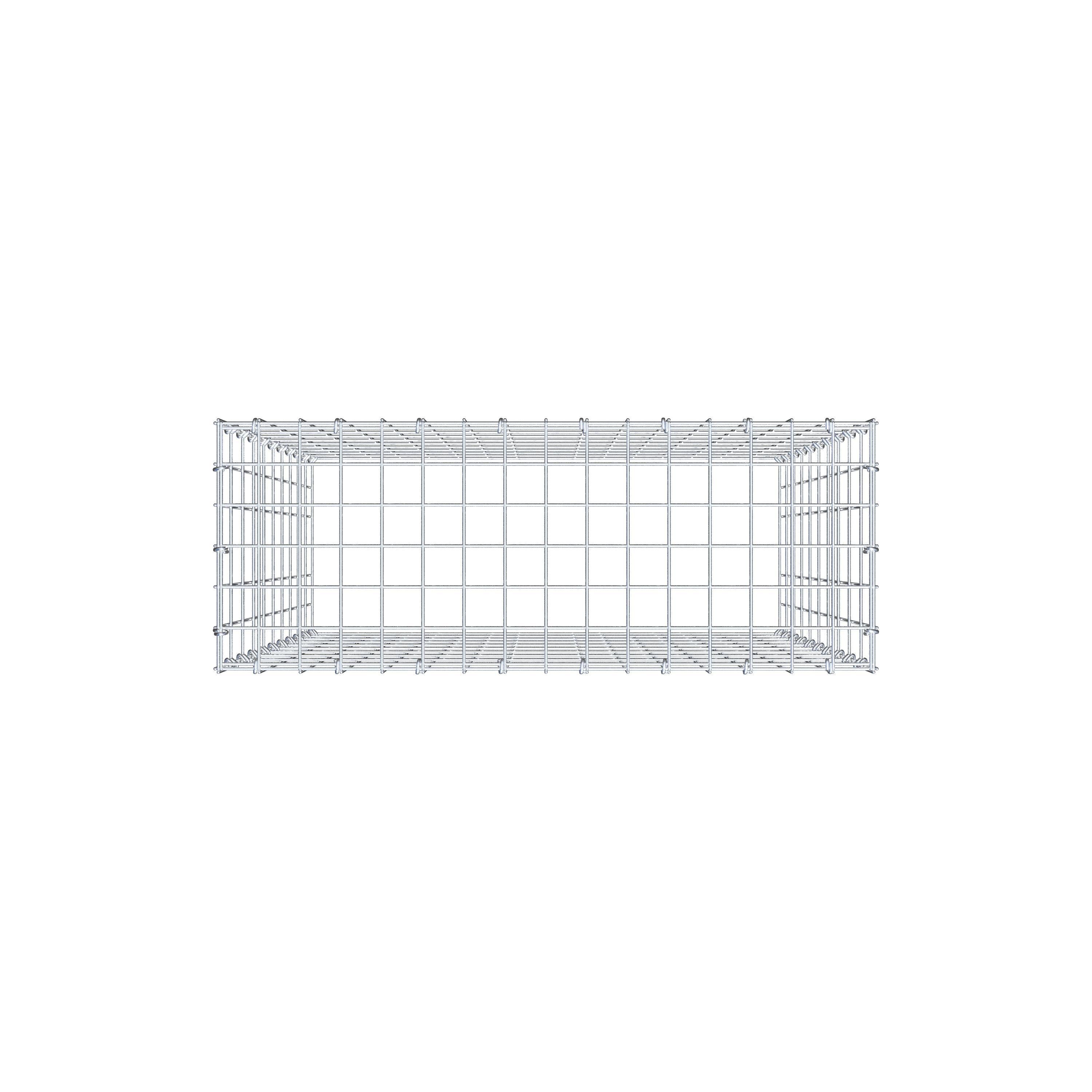 Gavión para apilar en acero galvanizado 100x80x30cm (LxAxP), malla 5 x 10cm, Anillo en C, sin rejilla inferior - 8