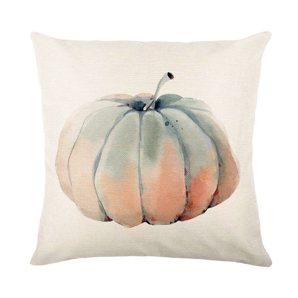 Lot de 4 housses de coussin décoratives citrouilles 45 x 45 cm, pour Thanksgiving, pour canapé, salon, chambre, jardin, décoration d'intérieur - 2