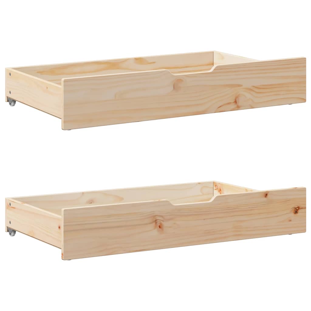 Lit Adulte | Lit simple | Cadre de lit sans matelas 100x200 cm bois massif de pin CFW83426 - 8