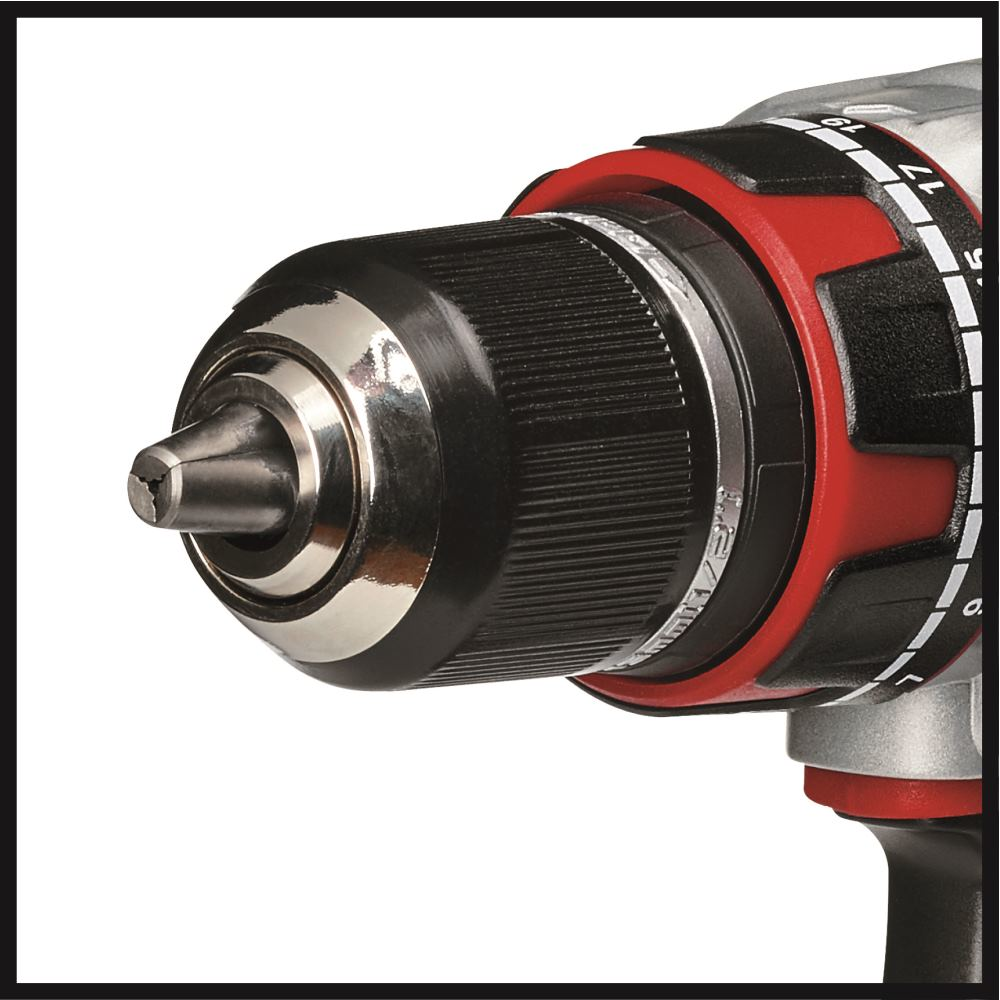 Einhell Trapano Avvitatore a Batteria TE-CD 18 Li Brushless-Solo Power X-Change (18V, Motore Brushless, 2 Velocità, Torsione 60 Nm, senza Batteria e C - 8