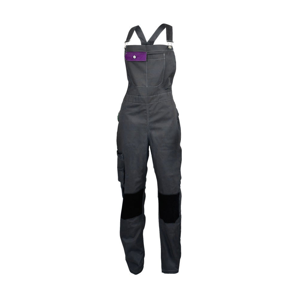 Salopette de Travail Femme Gris et Violet - Fashion Sécurité - Résistante, Confortable et Tendance - Bricolage et Jardinage - 44 - Taille 44 - 3