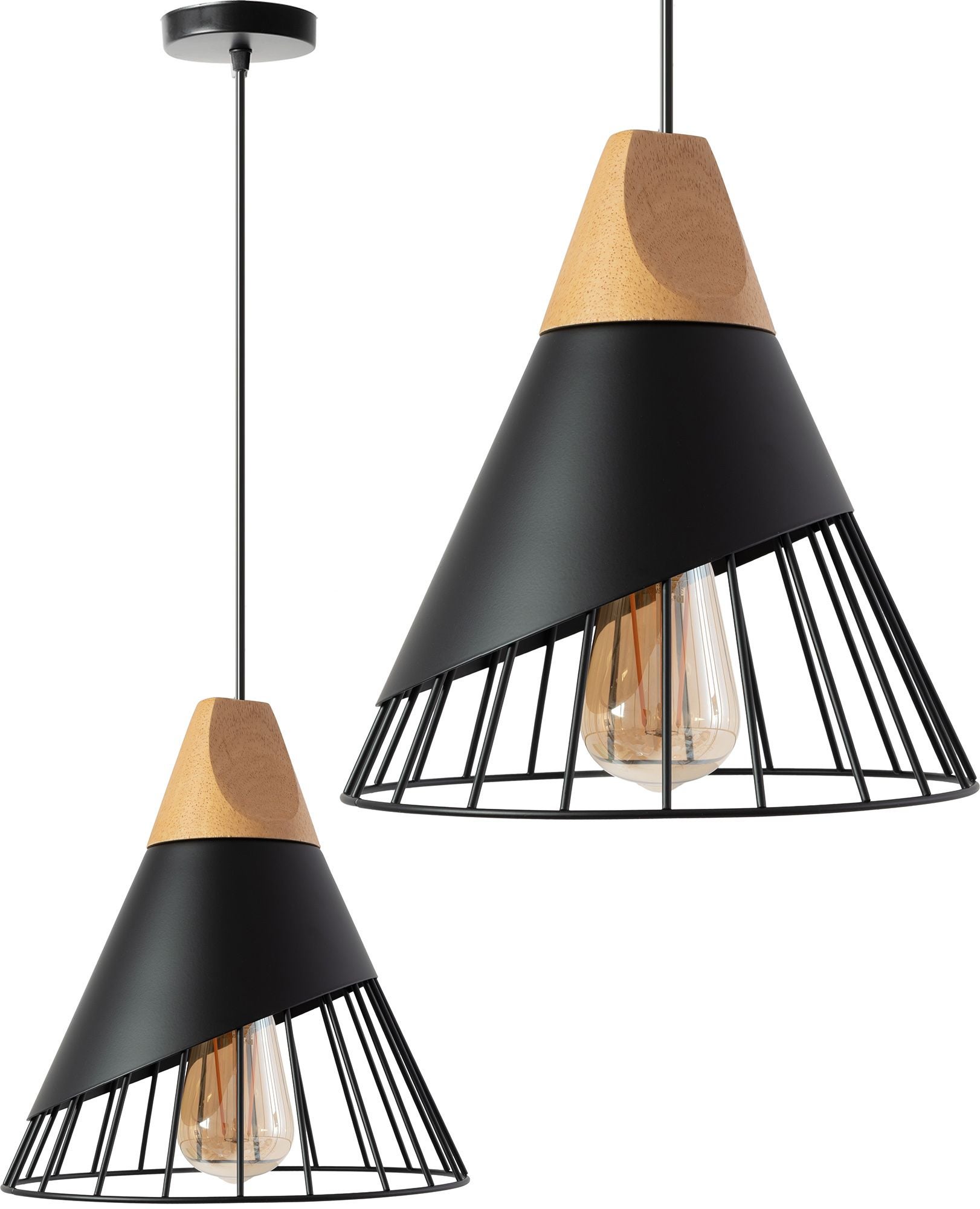 Lampa Sufitowa Wisząca Toolight App223-1Cp Czarny