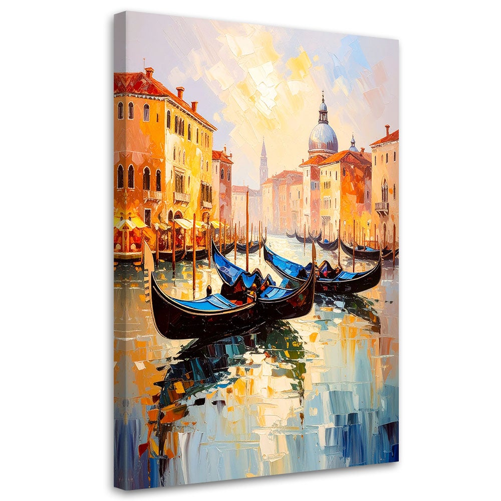 Obraz do salonu biura wenecja miasto gondole włochy 40x60