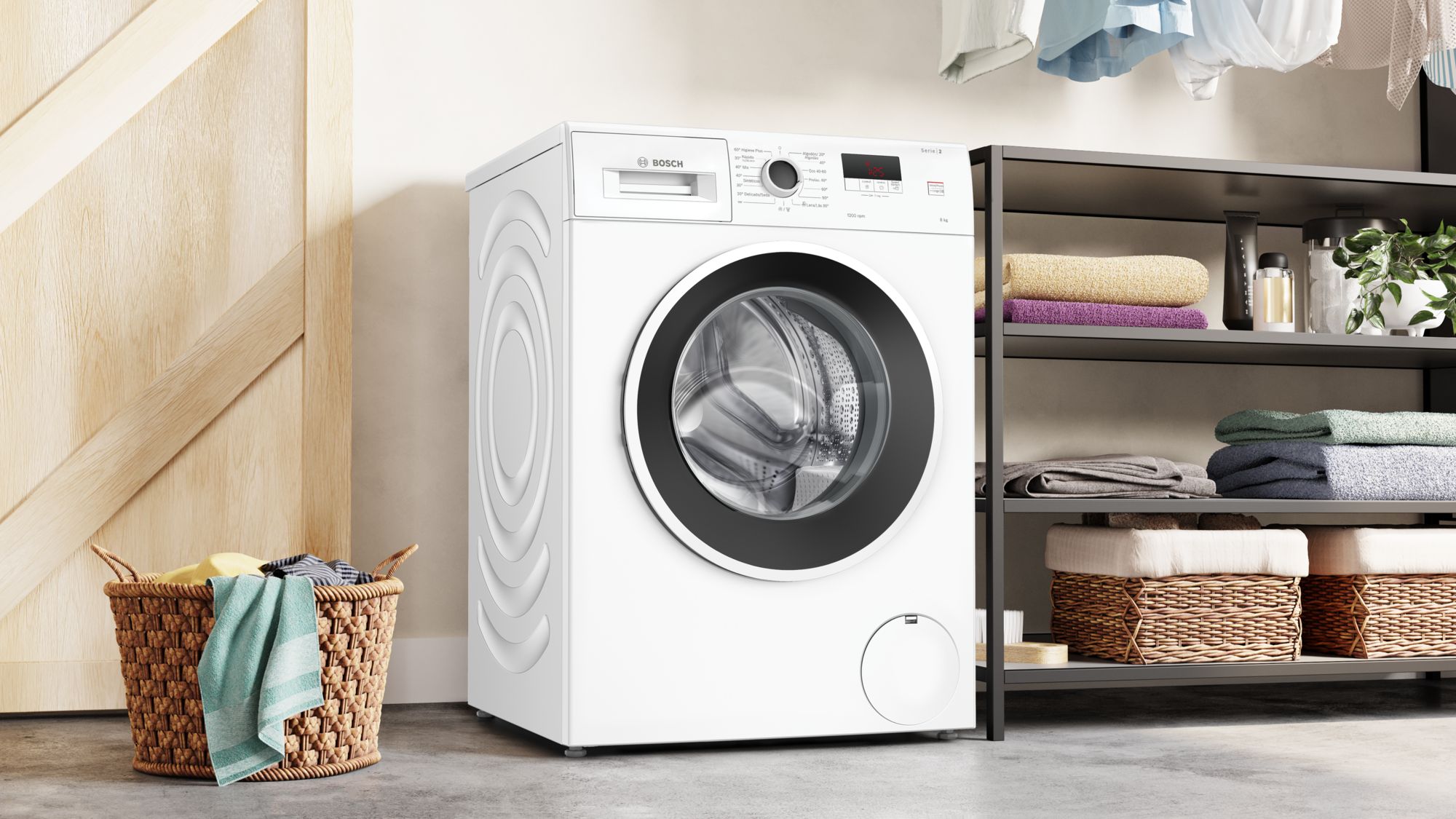 Serie 2 Máquina de lavar roupa, Carga frontal 8 kg 1200 rpm WGE03200ES - 6