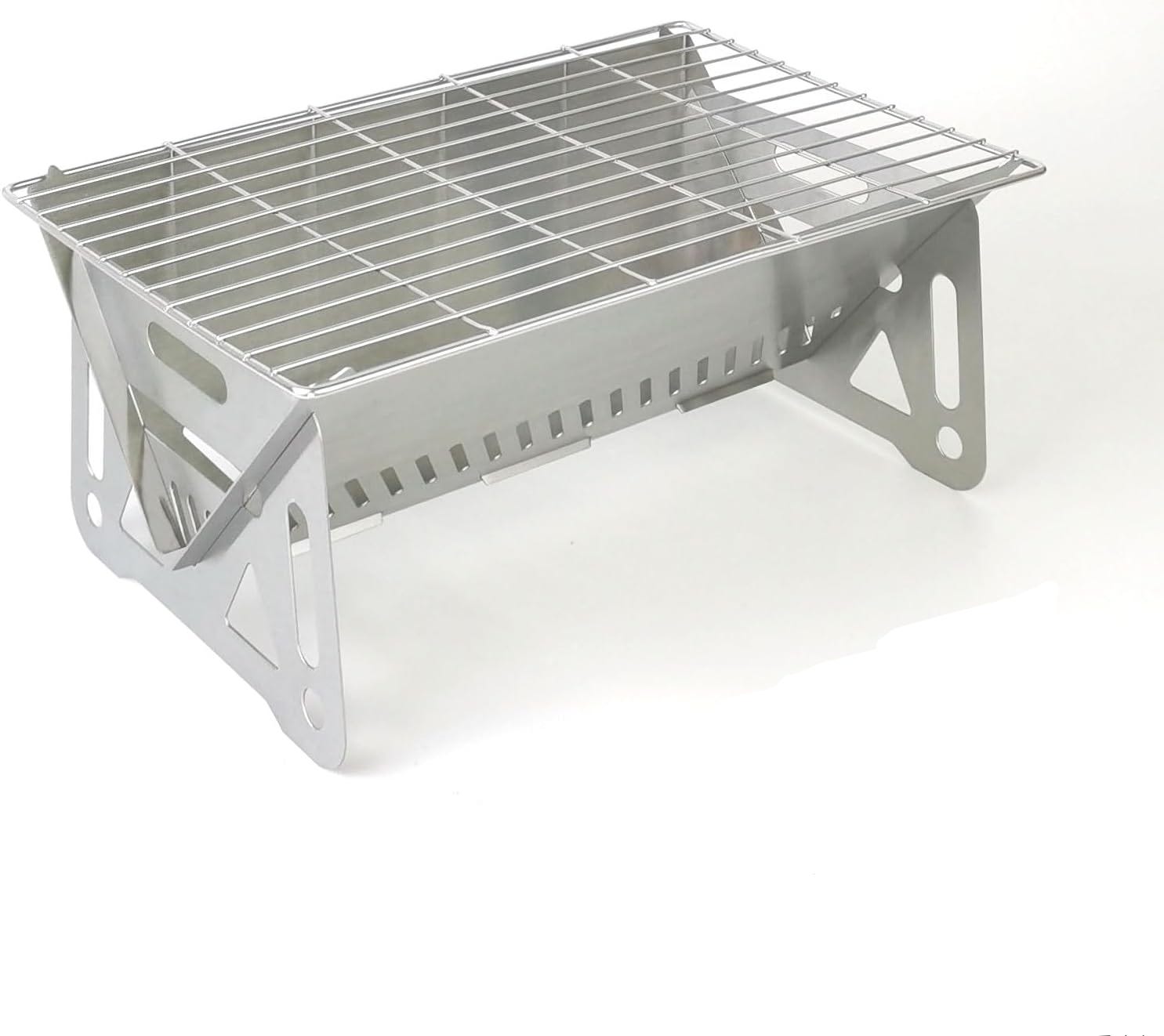 Mały, przenośny, składany i wyjmowany grill kempingowy – odpowiedni do użytku na zewnątrz, w ogrodzie i na przyjęciach – (28 x 18 x 13)