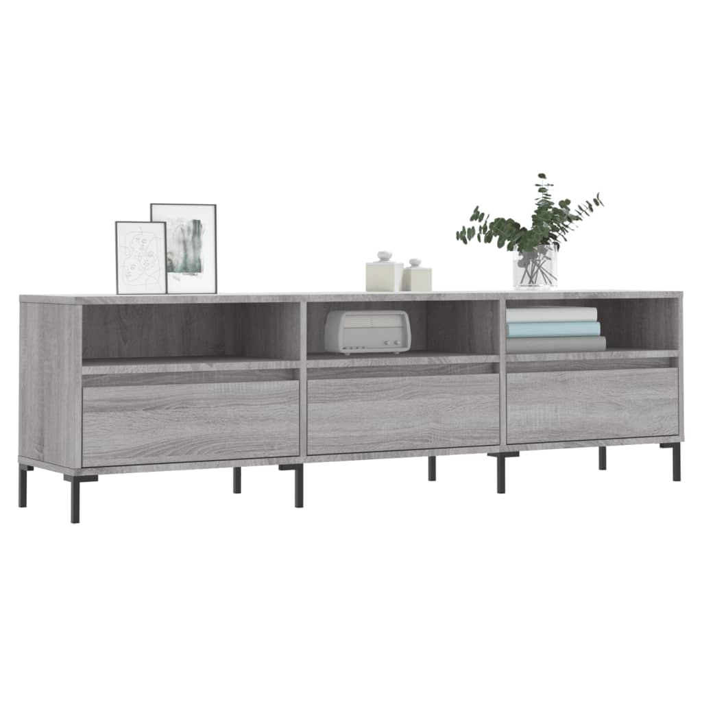 vidaXL Meuble TV sonoma gris 150x30x44,5 cm bois d'ingénierie - 3