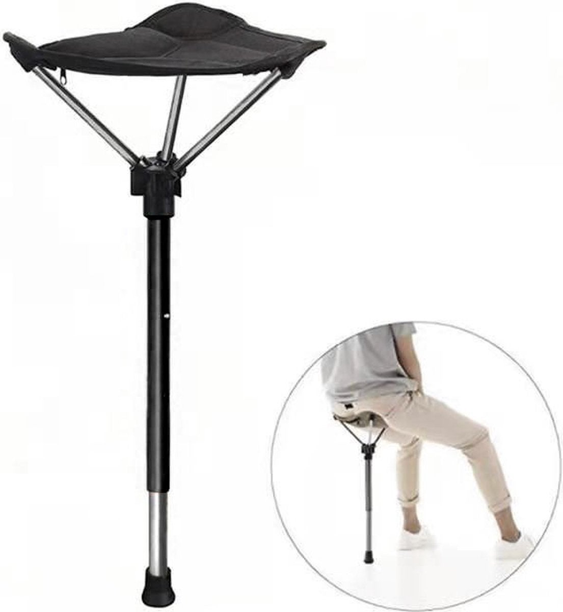 Taboret wędkarski - składany stołek kempingowy - składany stołek - składane krzesło - stołek kempingowy z torbą transportową