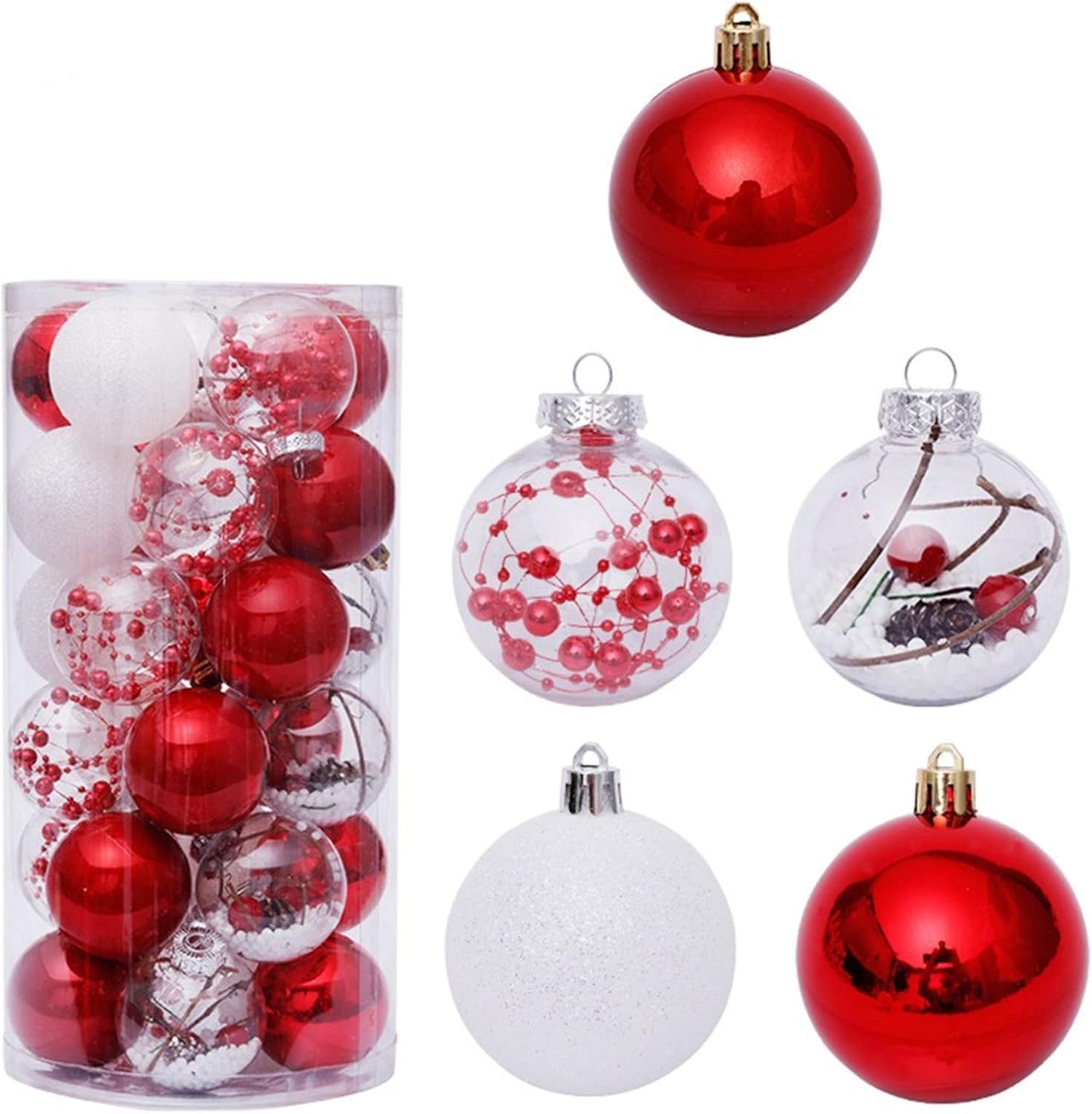 Boules De Noel Bleu 36PcsBoules De Noël Ornements En Plastique 4cmBoule D'arbre De