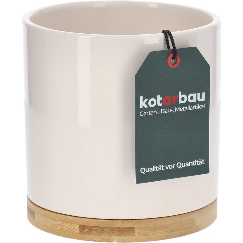Donica doniczka osłonka ceramiczna z bambusem fi13 - KOTARBAU