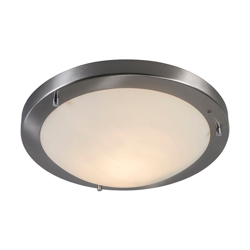 Qazqa designerski plafon zewnętrzny IP44 do ogród - Yuma - stal, max. 40w, kompatybilny z żarówką LED, e27, 31cm, IP44, okrągły