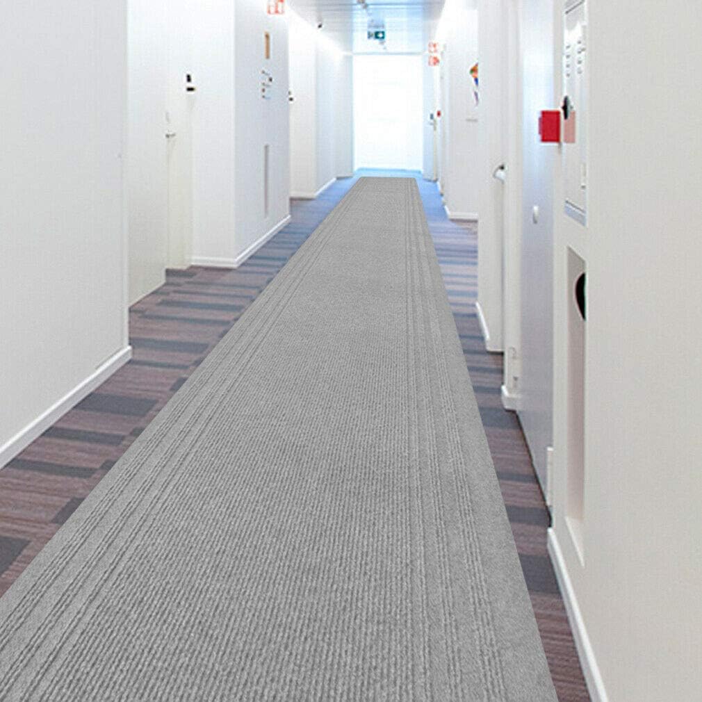 Tapis Coureur Intérieur Extérieur Couloir Escalier Absorbant Antidérapant Gris 67x80 cm - 3