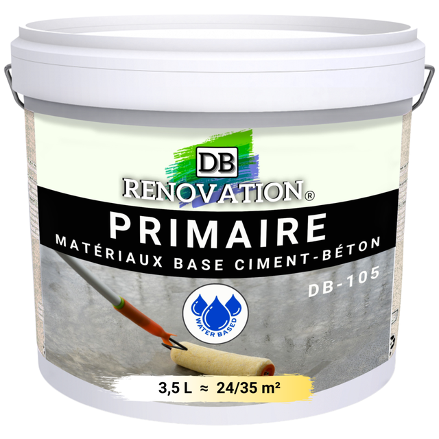 Primaire Sol 3,5L DB RENOVATION Haute Protection humidité - Couche de fond pour peinture Epoxy DB-205, DB-225