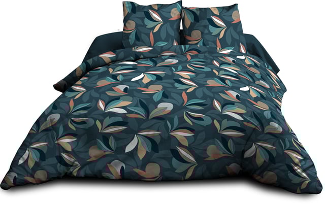 Housse de couette 240x260 + 2 taies - Pur coton 57 fils - Lena