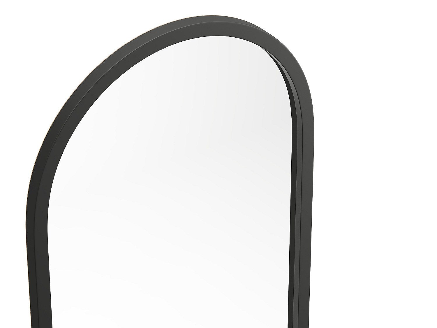 Lustro łukowe dużych rozmiarów z drewna paulowni - szer. 65 x wys. 170 cm - Czarny - SHANGI - 3