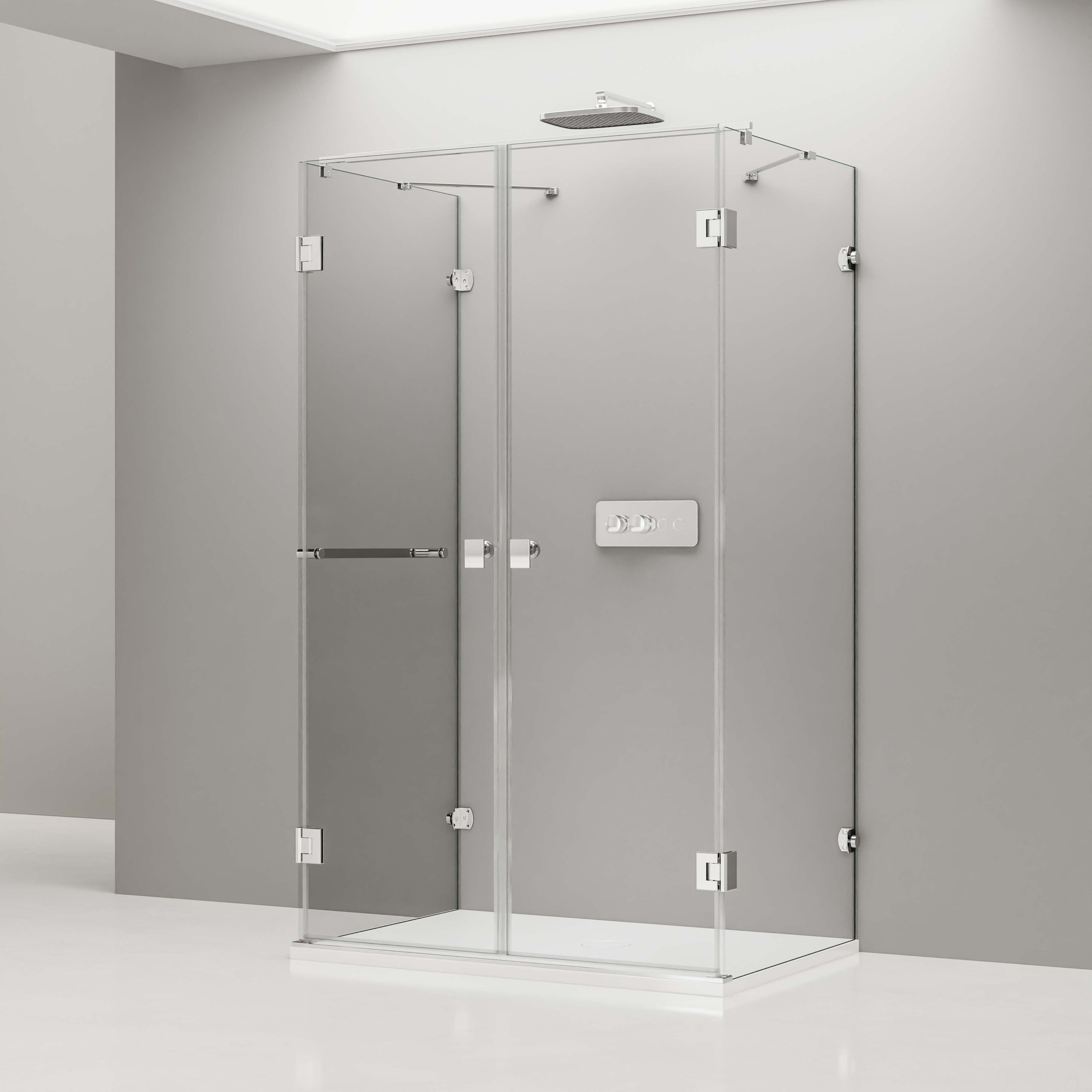 Bernstein Kabina prysznicowa EX412 kształt U - szkło ESG 8mm - 90x90 cm - 2