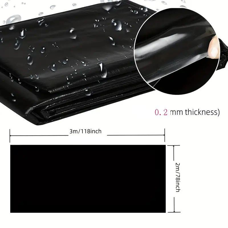 Bâche pour bassin de jardin, revêtement pour bassin en PE, protection UV, imperméable-(200*300CM). - 3