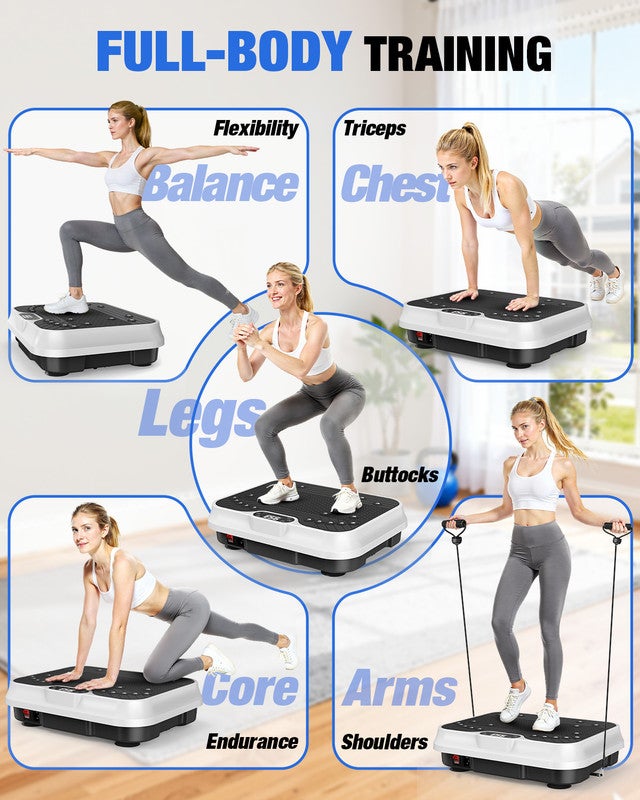PLATAFORMA VIBRANTE, RATTANTREE Potente plataforma vibratória muscular para musculação e escultura com controle remoto e cordão de tração - 3