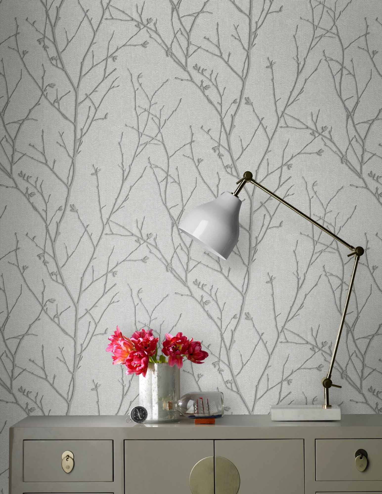 Papier peint intissé Pureté soyeuse Vinyle Expansé 1005 x 52cm Perle — free download