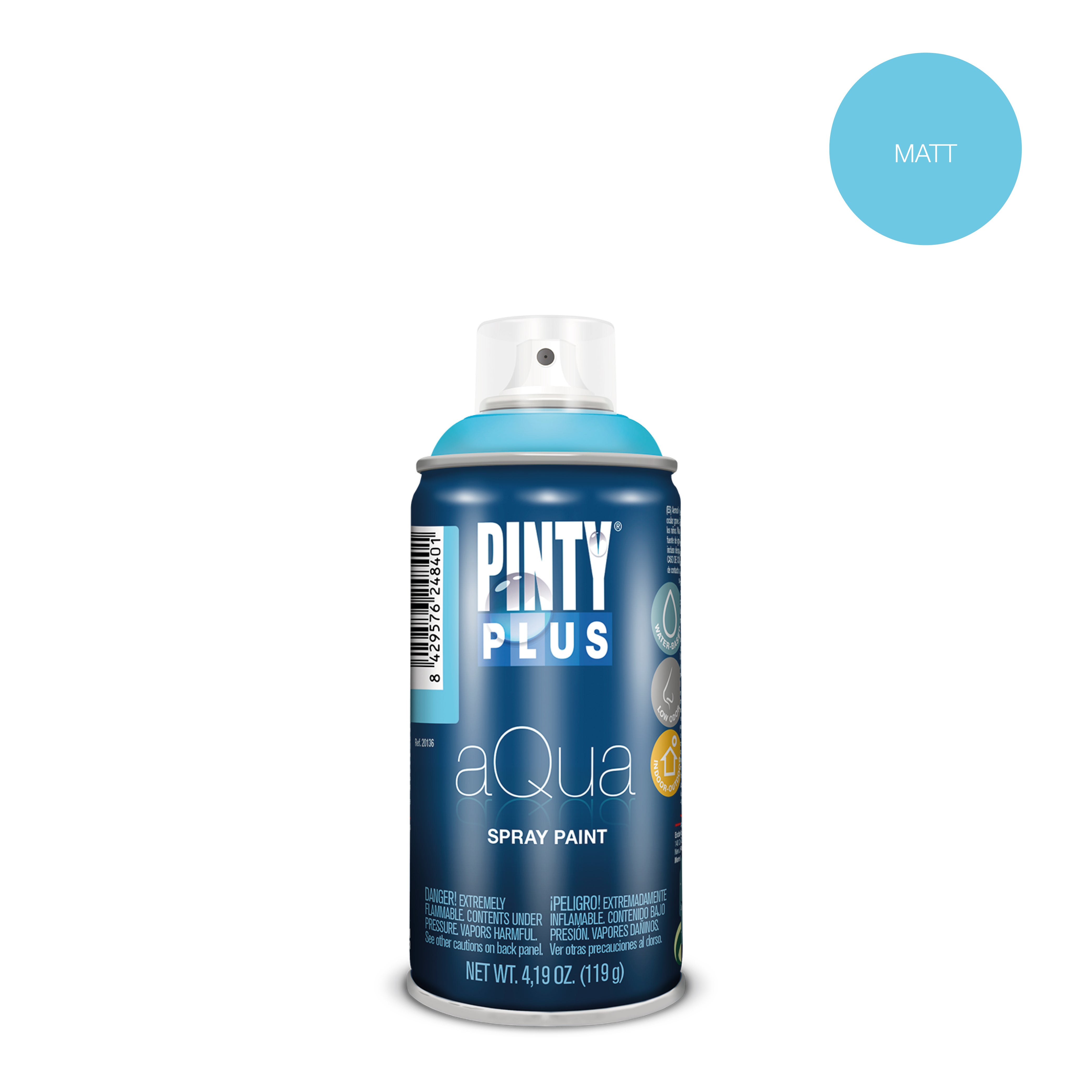PintyPlus Aqua farba wodna dekoracyjna w spray 0.15L niebieski średni