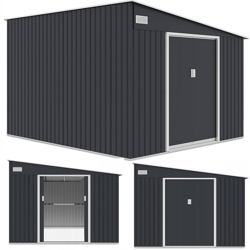 Domek Ogrodowy Narzędziowy Szopa na Narzędzia JASPER 321x279 cm Metalowy 1 szt