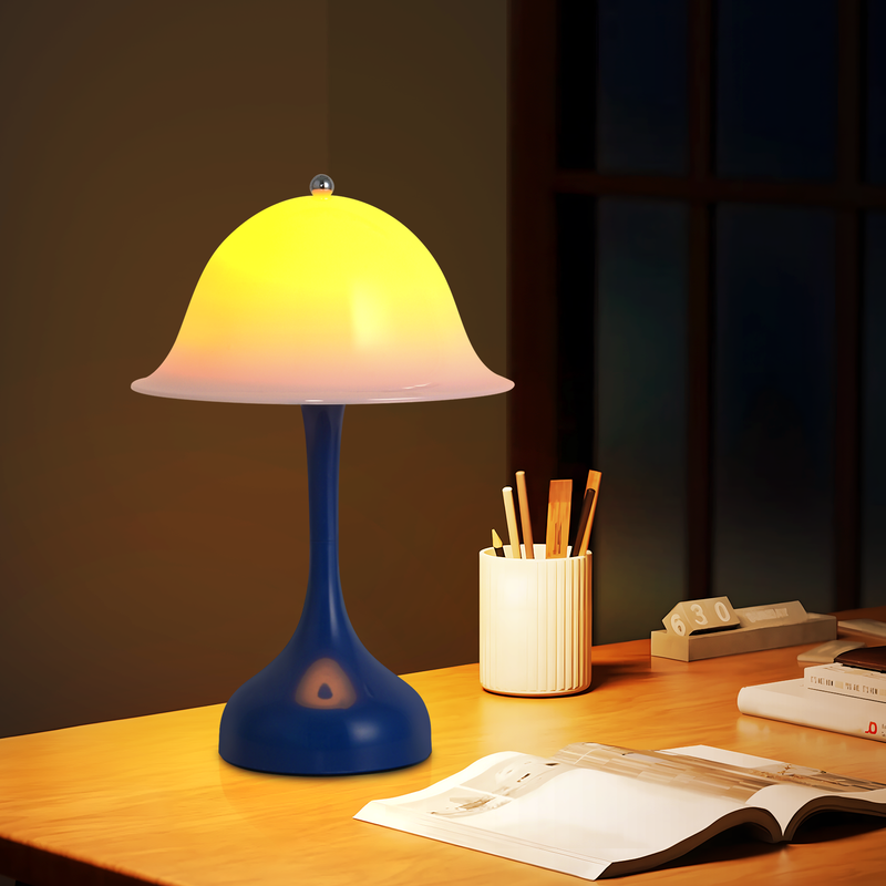 Nettlife Lampada da Tavolo Senza Fili LED - Lampada Comodino Touch Dimmerabile, 3 Colori, USB Ricaricabile, Luce Notturna Moderna Ufficio - 8