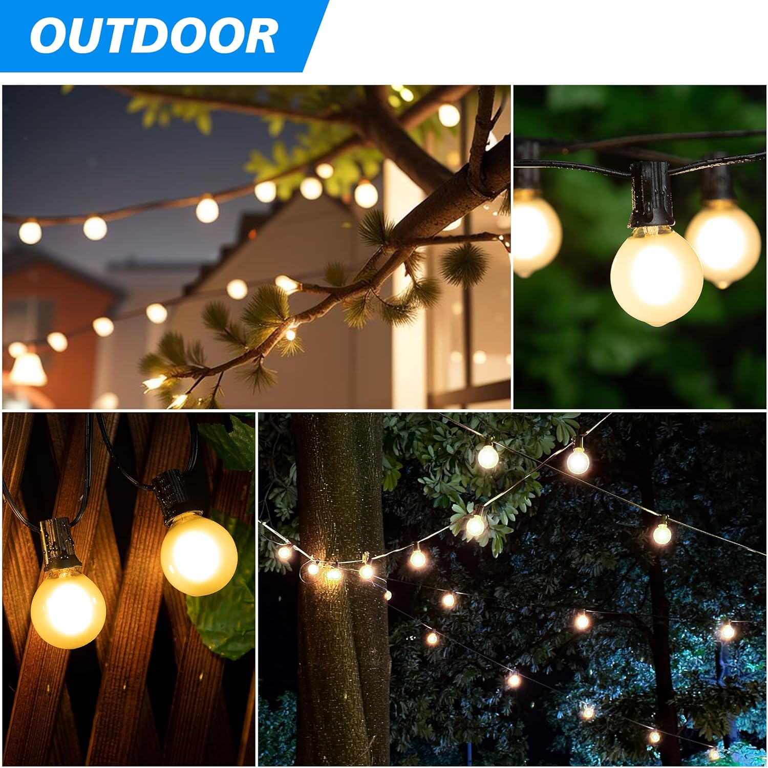 Matowe żarówki LED G40, żarnik E12, styl Vintage Edison, odpowiednik 1 W (10 W), ciepła biel 2200 K, do żyrandoli, nieściemnialne, opakowanie 15 szt. - 4