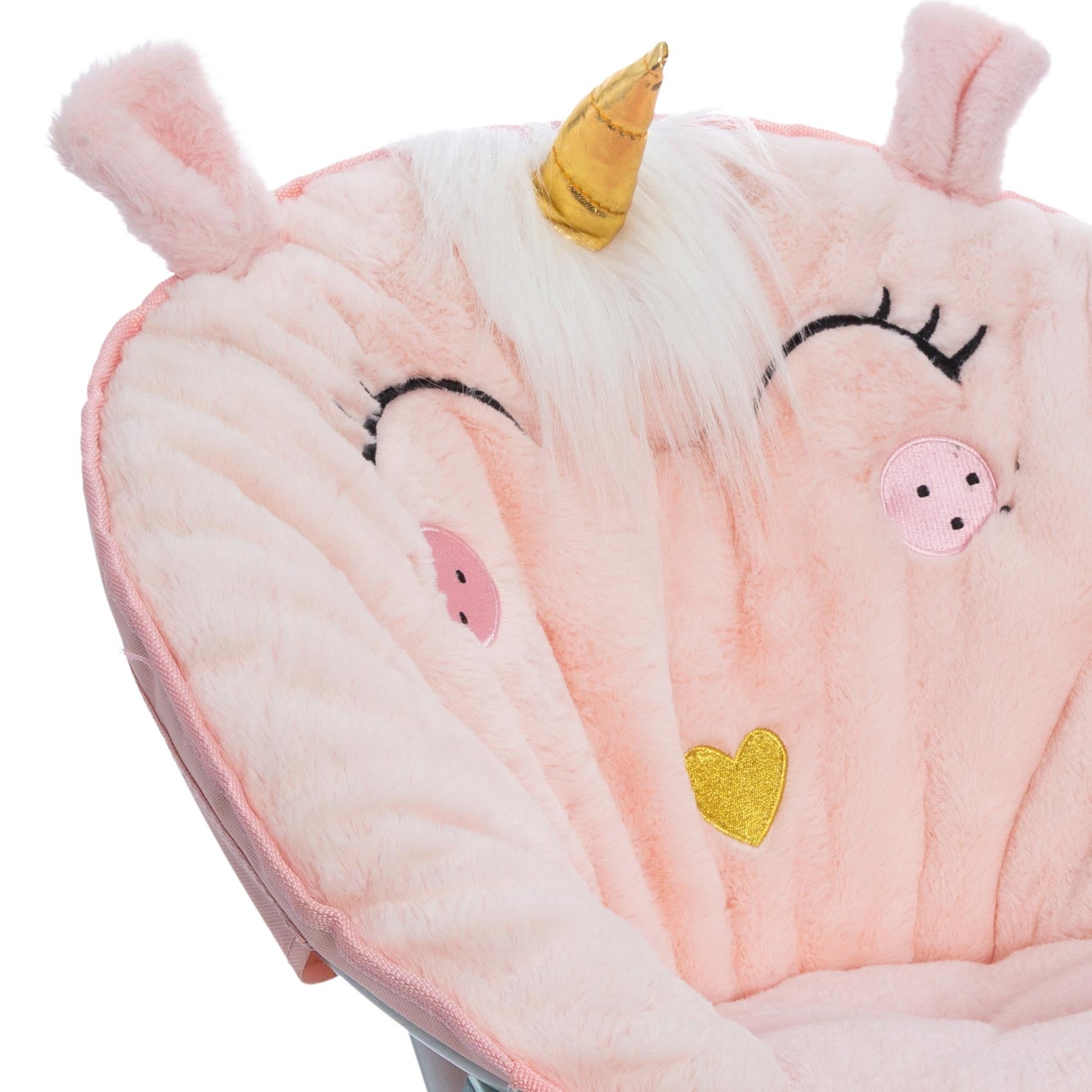 Atmosphera - Poltrona per bambini pieghevole con unicorno rosa chiaro - 5