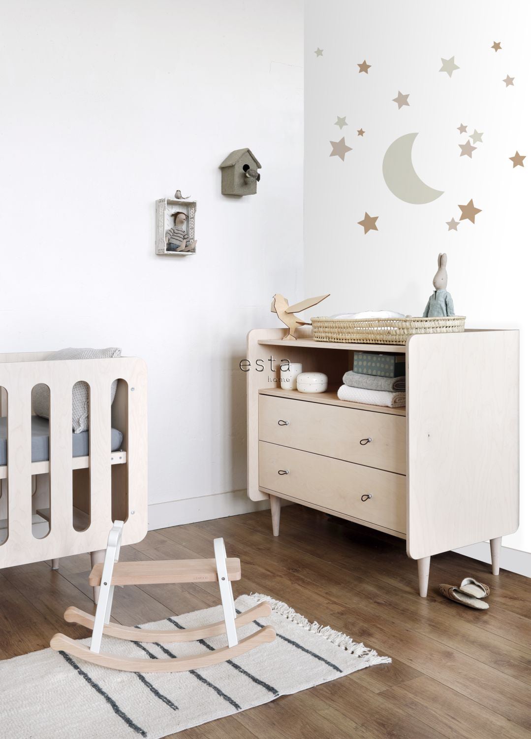 Adesivo da parete cielo stellato colore sabbia e terracotta - 47.5 x 66 cm - ESTAhome - 6