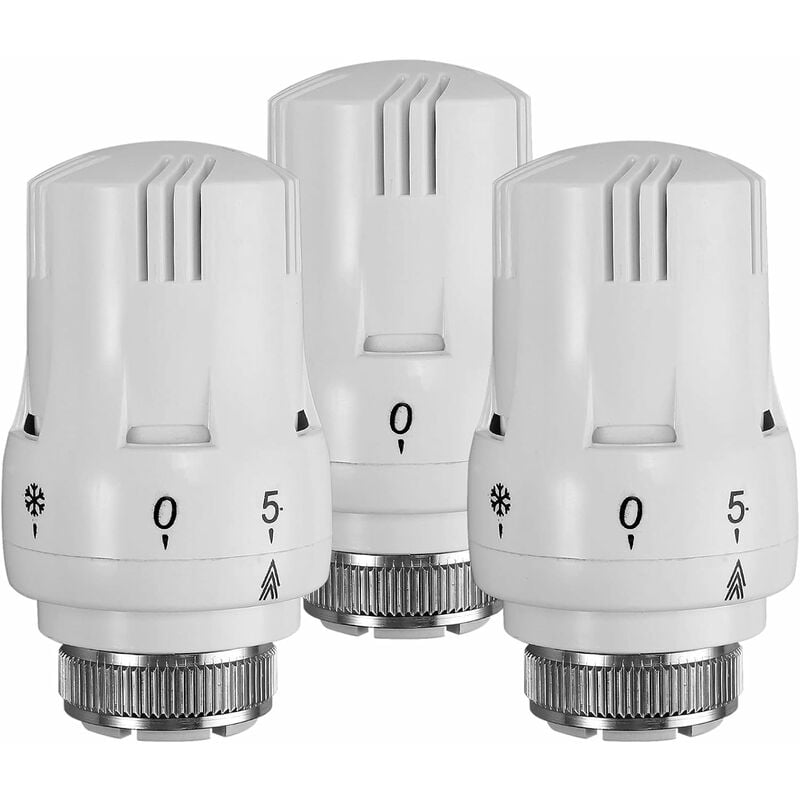 Głowica termostatyczna grzejnikowa TRV, 3 szt., głowica termostatyczna grzejnikowa M 30 x 1,5, głowica termostatyczna zamienna do zaworu grzejnikowego
