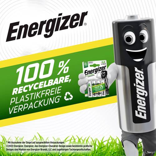 Pile rechargeable LR6 (AA) NiMH Energizer Universal HR06 1300 mAh 1,2 V 4 pièces - 2