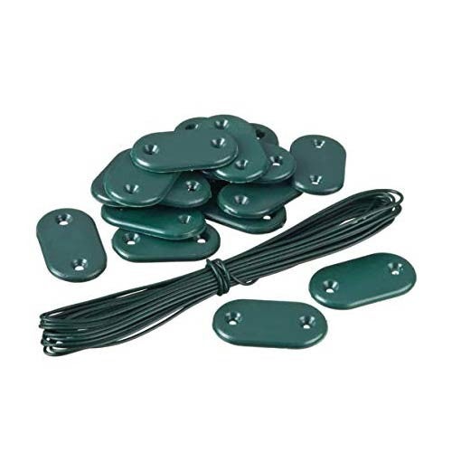 NATURE Set di 26 chiusure a rete - Schermi e canali in plastica - Grigio antracite - Cravatta + filo plastificato da 14 cm - 2
