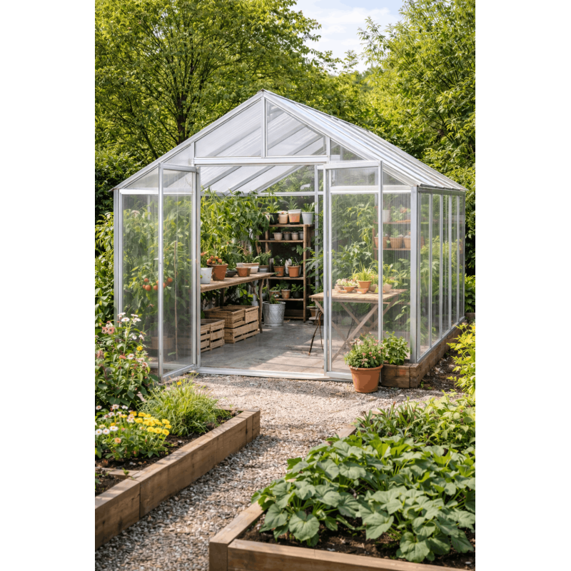 Placa de policarbonato alveolar transparente 4mm - 105x200 cm - 4