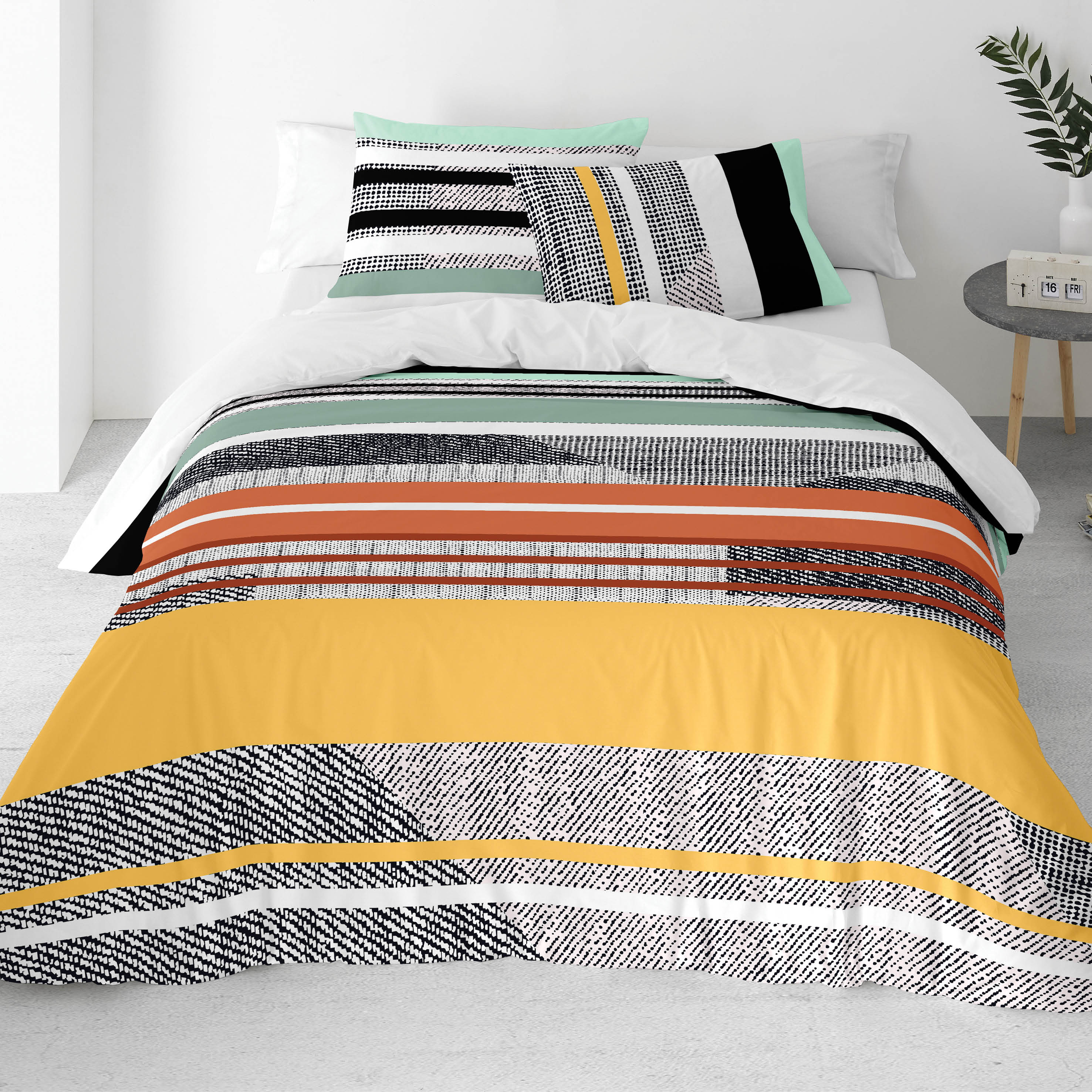 NATURALS - Capa de edredão estampada Cama 90 - Algodão extra macio - Inclui 1 ou 2 fronhas - Fabricado em Espanha - DENIM - 2